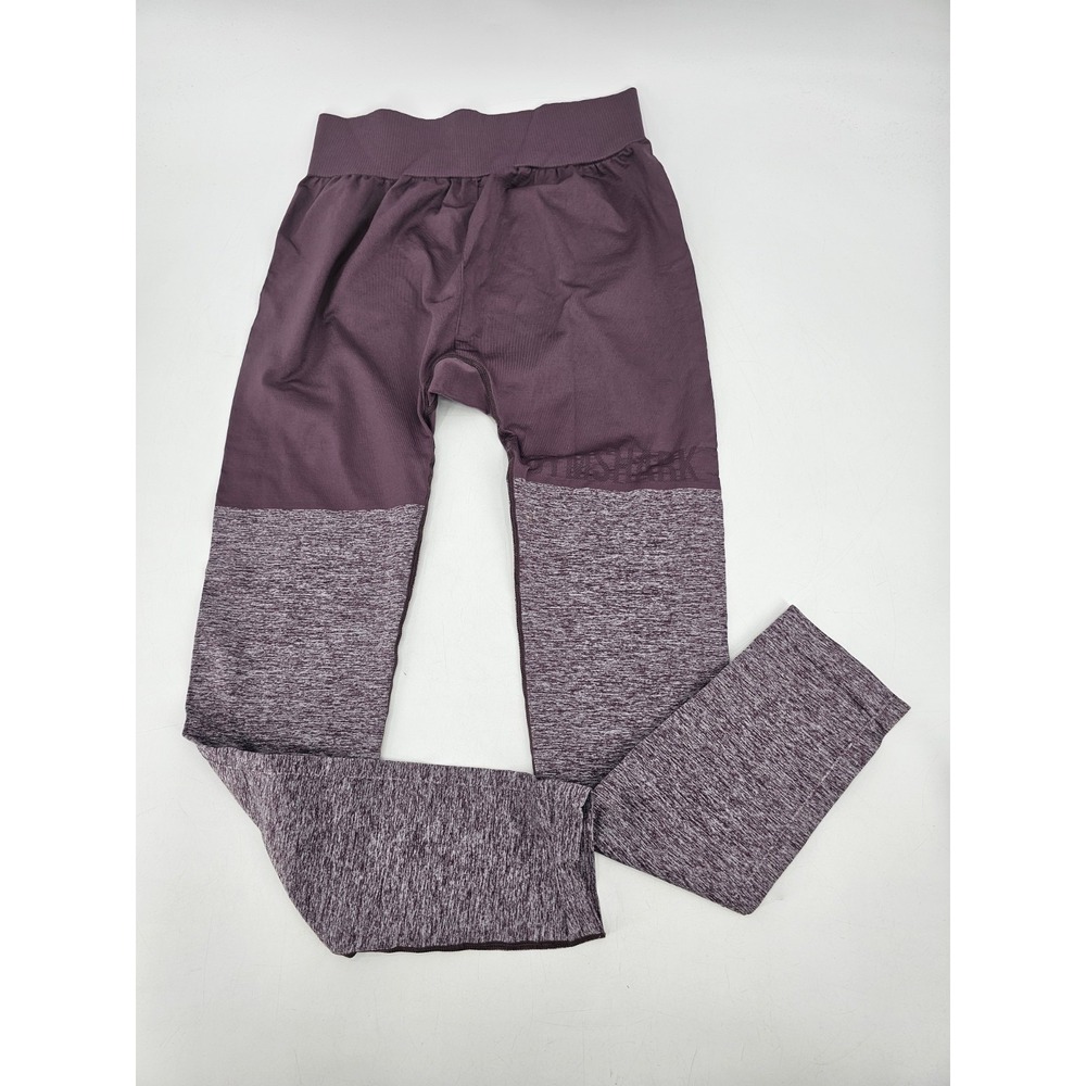 Gymshark Two Tone Seamless Workout Leggings Purple Wash Womens‎ Large High Rise